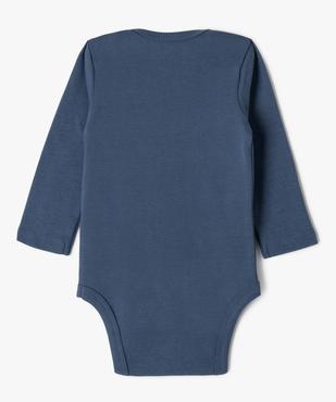 Body manches longues bébé garçon à message col américain (lot de 3) vue4 - GEMO 4G BEBE - GEMO