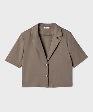 Blazer à manches courtes et coupe courte femme vue1 - GEMO(FEMME PAP) - GEMO