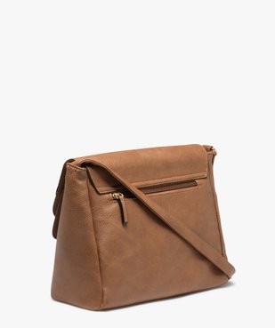 Sac femme forme besace en matière grainée avec touches pailletées vue2 - GEMO (ACCESS) - GEMO