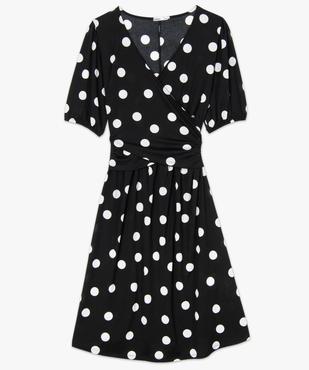 Robe de grossesse imprimée avec décolleté cache-cœur vue4 - GEMO (MATER) - GEMO