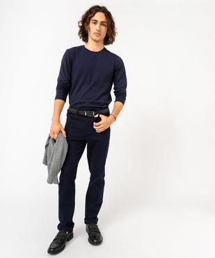 Tee-shirt à manches longues et col rond homme vue9 - GEMO 4G HOMME - GEMO