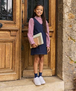 Robe chasuble en jean fille - LuluCastagnette vue1 - LULU CASTAGNETTE G4G D - GEMO