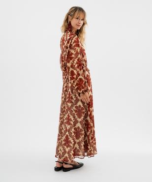 Robe longue boutonnée femme vue3 - GEMO(FEMME PAP) - GEMO