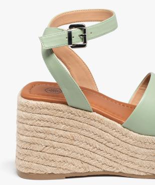 Sandales femme plateforme compensées à brides unies vue7 - GEMO(URBAIN) - GEMO