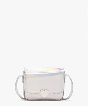 Sac bandoulière iridescent à fermeture cœur fille vue1 - GEMO (ENFANT) - GEMO