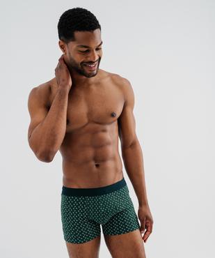 Boxers en coton biologique uni et imprimé homme (lot de 2) vue3 - GEMO 4G HOMME - GEMO
