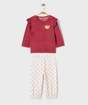 Pyjama en velours 2 pièces mix&match bébé vue1 - GEMO 4G BEBE - GEMO