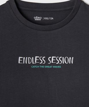 Tee-shirt manches courtes coupe oversize motif surf garçon vue2 - GEMO 4G GARCON - GEMO