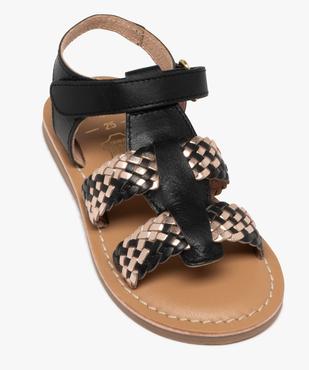 Sandales en cuir à larges brides tressées fille - Tanéo vue5 - TANEO GEMO FOR GOOD - GEMO