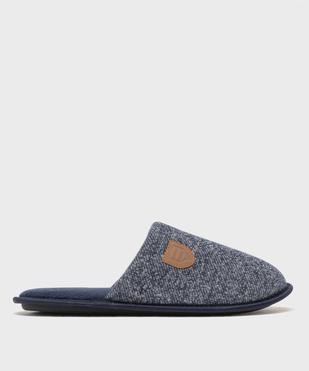 Chaussons mules en textile chiné et doublure velours homme vue1 - GEMO(HOMWR HOM) - GEMO