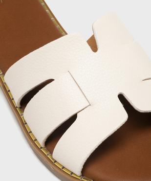 Mules femme plates dessus larges brides unies vue7 - FOLLOW ME - GEMO