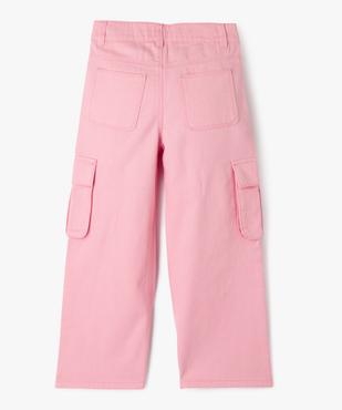 Pantalon cargo wide leg à taille ajustable fille vue5 - GEMO (ENFANT) - GEMO