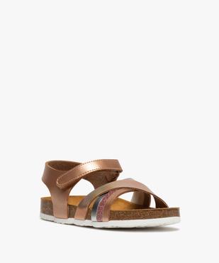 Sandales fille à brides pailletées et irisées vue2 - GEMO (ENFANT) - GEMO