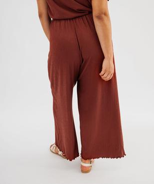 Pantalon ample à ceinture élastique femme grande taille vue3 - GEMO 4G GT - GEMO