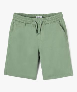 Bermuda en toile coupe Regular à taille élastiquée garçon vue1 - GEMO 4G GARCON - GEMO