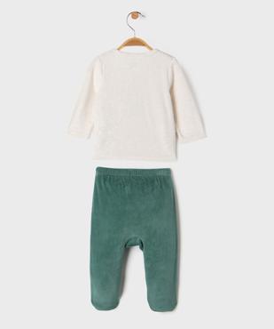 Pyjama 2 pièces en velours avec motif écureuil bébé vue3 - GEMO 4G BEBE - GEMO