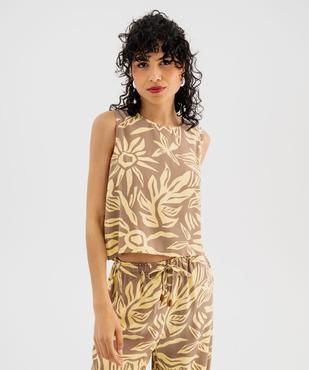 Blouse sans manches ample, courte et fluide femme vue2 - GEMO 4G FEMME - GEMO