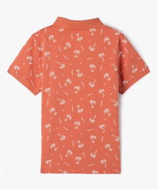 Polo manches courtes à motif exotique garçon vue4 - GEMO (ENFANT) - GEMO