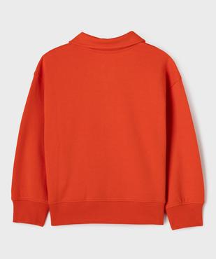 Sweat avec col polo zippé garçon vue3 - GEMO (ENFANT) - GEMO