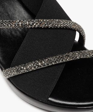 Mules femme à talon compensé et brides strass vue6 - GEMO(URBAIN) - GEMO