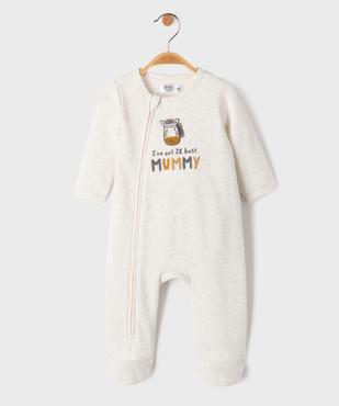 Pyjama en molleton avec motif zèbre bébé vue1 - GEMO 4G BEBE - GEMO