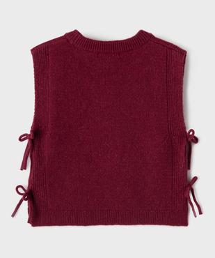 Pull sans manches en maille douillette extensible fille - LuluCastagnette vue1 - LULUCASTAGNETTE - GEMO