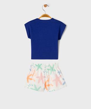 Ensemble 2 pièces bébé fille tee-shirt et short vue5 - GEMO 4G BEBE - GEMO