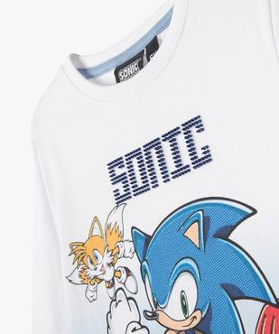 Tee-shirt manches longues en coton imprimé garçon - Sonic vue3 - SONIC - GEMO