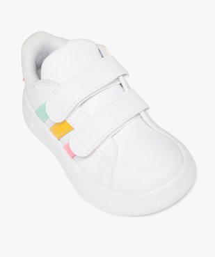 Baskets bébé fille à double scratch et semelle bubblecomfy - Adidas Grand Court  vue5 - ADIDAS - GEMO