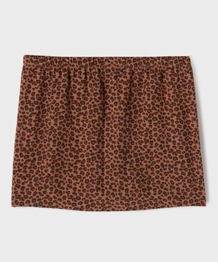 Jupe de plage courte en viscose fine et fluide fille vue3 - GEMO 4G FILLE - GEMO