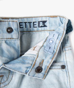 Jean délavé avec ceinture tressée bébé garçon - LuluCastagnette vue2 - LULUCASTAGNETTE - GEMO