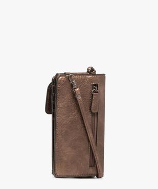 Pochette téléphone métallisée 2 en 1 femme vue2 - GEMO (ACCESS) - GEMO