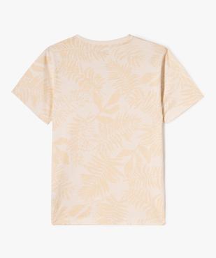 Tee-shirt manches courtes motif feuillage garçon vue3 - GEMO 4G GARCON - GEMO