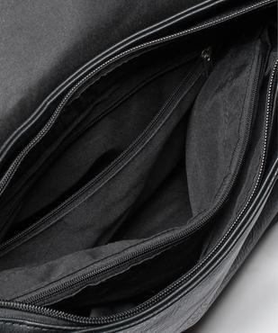 Sac besace bicolore avec poche zippé vue3 - GEMO (ACCESS) - GEMO