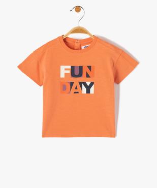 Tee-shirt bébé garçon à manches courtes et imprimé en relief vue1 - GEMO(BEBE DEBT) - GEMO