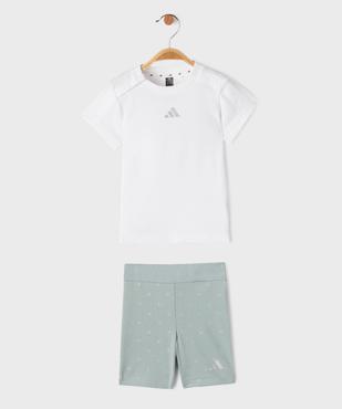 Ensemble de sport bébé fille tee-shirt et short cycliste - Adidas Glam Seasonals vue1 - ADIDAS - GEMO