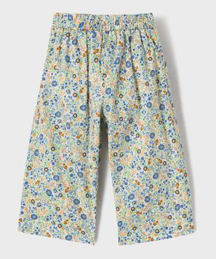 Pantalon extra large à motifs fleuris fille vue3 - GEMO (ENFANT) - GEMO