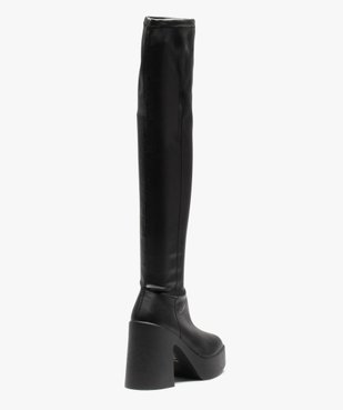 Cuissardes femme unies à talon large  vue4 - GEMO(URBAIN) - GEMO
