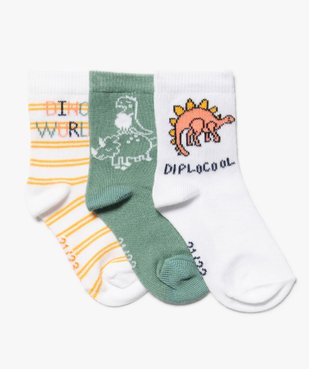Chaussettes bébé à tige haute (lot de 3) vue1 - GEMO 4G BEBE - GEMO