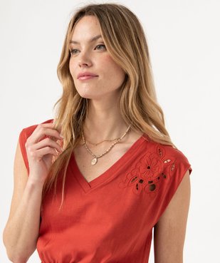 Robe courte sans manches en maille femme vue2 - GEMO(FEMME PAP) - GEMO
