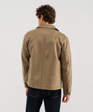 Veste en suédine homme vue3 - GEMO (HOMME) - GEMO