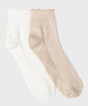 Socquettes à finition froncée femme (lot de 2) vue1 - GEMO(HOMWR FEM) - GEMO