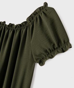 Blouse à manches courtes et col Bardot fille vue2 - GEMO (JUNIOR) - GEMO