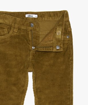 Pantalon garçon en velours côtelé coupe slim  vue2 - GEMO (ENFANT) - GEMO