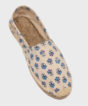 Espadrilles en toile de coton fleurie et semelle de corde femme - LuluCastagnette vue5 - LULUCASTAGNETTE - GEMO