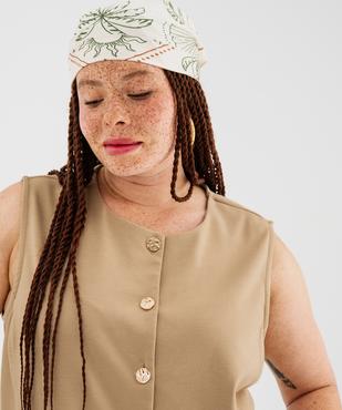 Gilet de costume sans manches en maille milano à boutons dorés femme grande taille vue2 - GEMO (G TAILLE) - GEMO