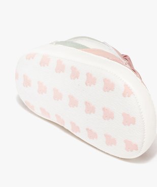 Chaussons de naissance bébé fille baskets avec lacets foulard satinés - LuluCastagnette vue6 - LULUCASTAGNETTE - GEMO