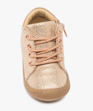 Bottillons premiers pas bébé fille dessus cuir – NA! vue6 - NA! - GEMO