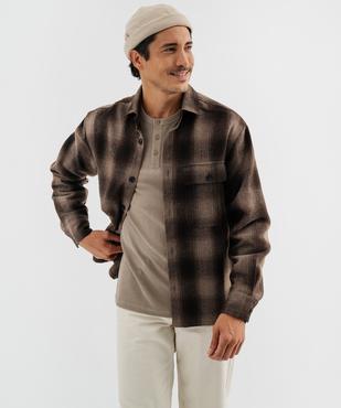 Surchemise à carreaux homme vue4 - GEMO (HOMME) - GEMO
