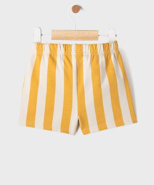 Short rayé en maille French Terry bébé garçon vue3 - GEMO(BEBE DEBT) - GEMO